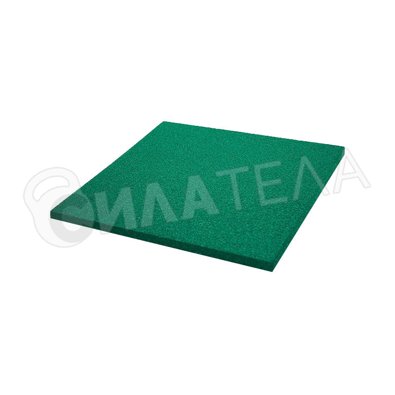 Напольная резиновая плитка Normal 500 x 500 x 10 мм зеленая