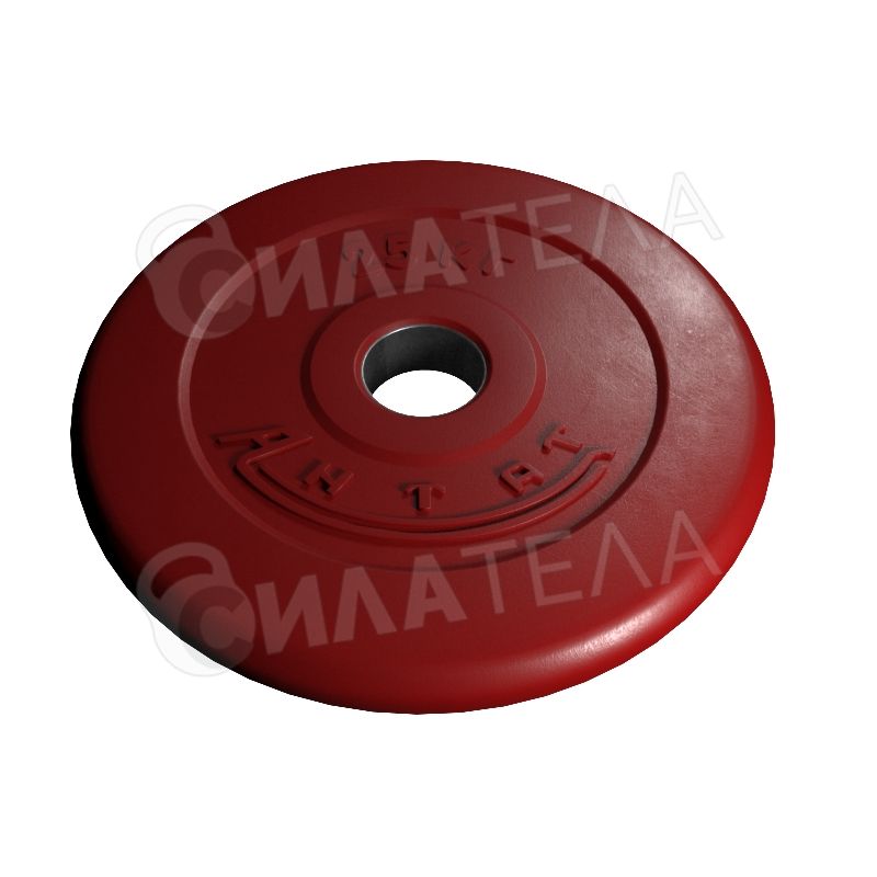 Диск Антат 25 кг Ø 31 мм красный, обрезиненный