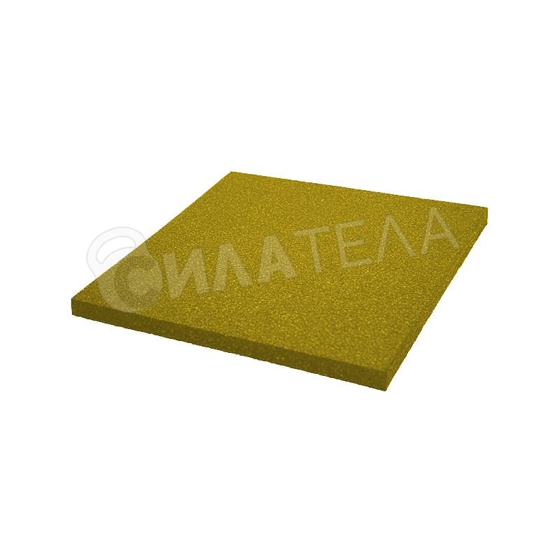 Напольная резиновая плитка Normal 1000 x 1000 x 30 мм желтая 