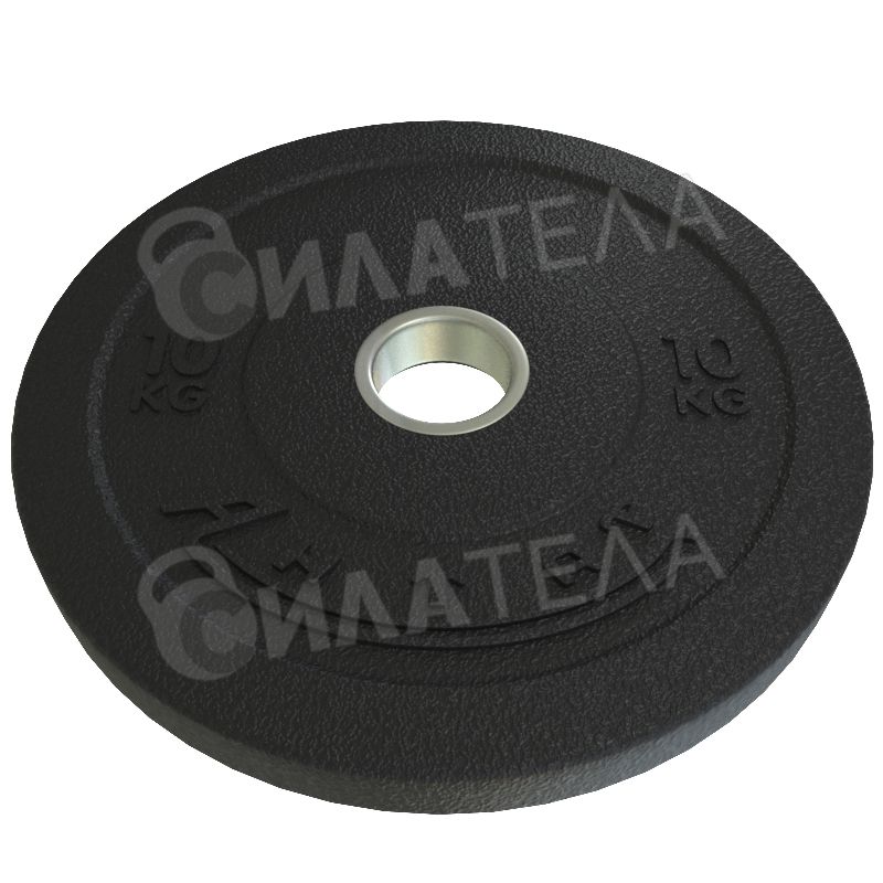 Бамперный диск для кроссфита черный 10 кг