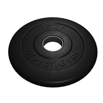 Диск Profigym черный, вес 15 кг, Ø 51 мм