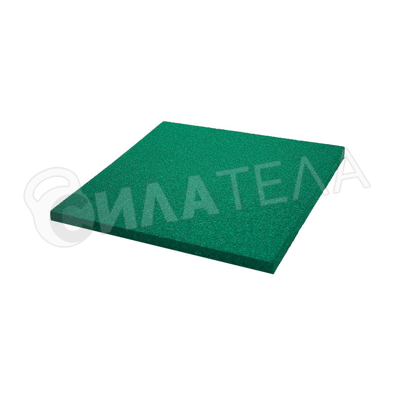 Напольная резиновая плитка Normal 1000 x 1000 x 20 мм зеленая