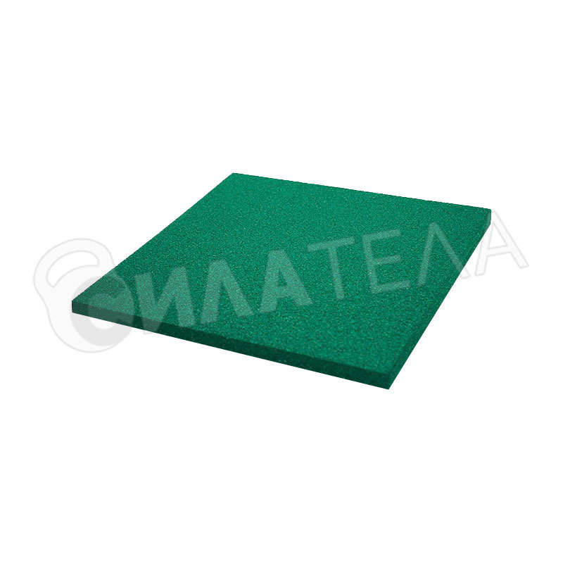 Напольная резиновая плитка Normal 1000 x 1000 x 12 мм зеленая