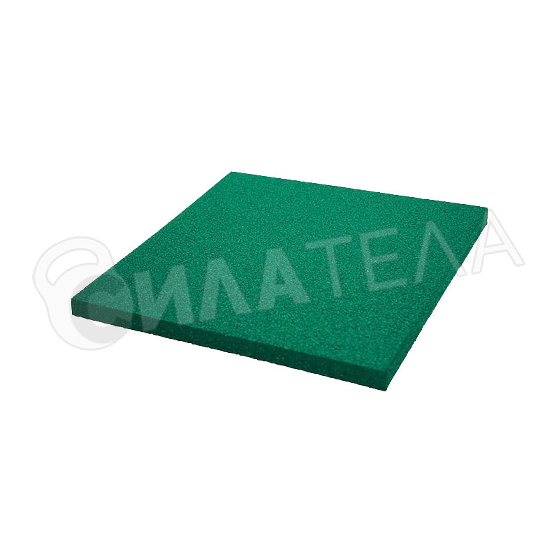Напольная резиновая плитка Normal 1000 x 1000 x 30 мм зеленая