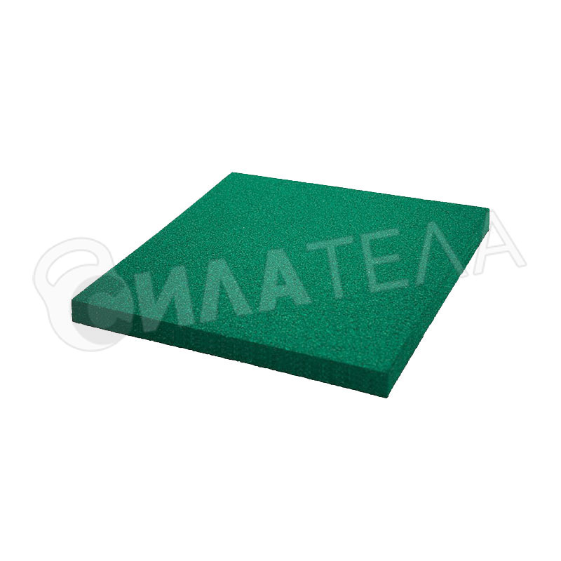 Напольная резиновая плитка Normal 1000 x 1000 x 40 мм зеленая