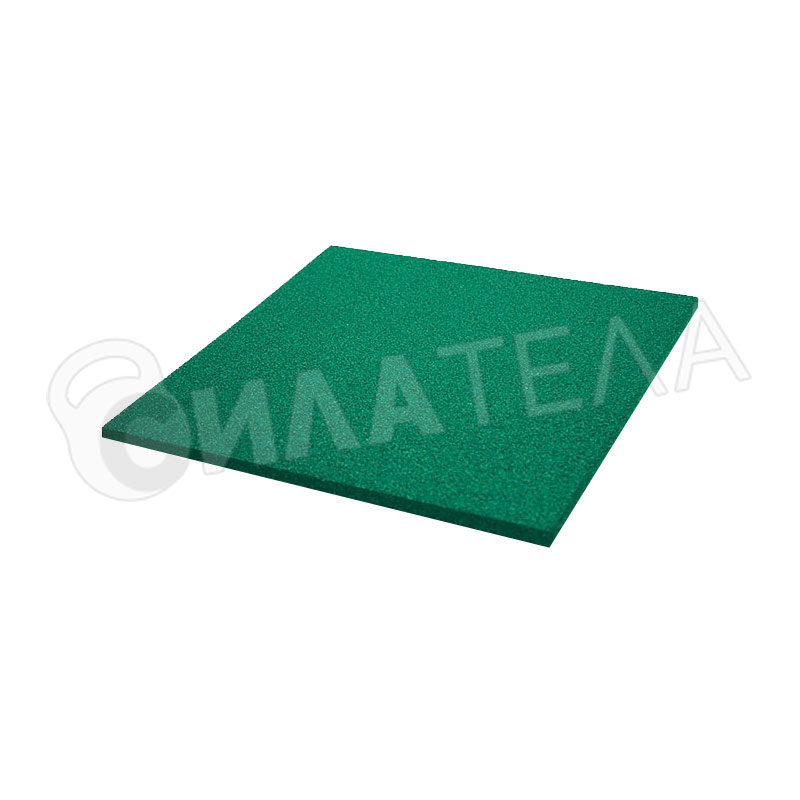 Напольная резиновая плитка Normal 1000 x 1000 x 6 мм зеленая