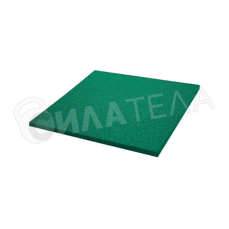 Напольная резиновая плитка Normal 1000 x 1000 x 8 мм зеленая