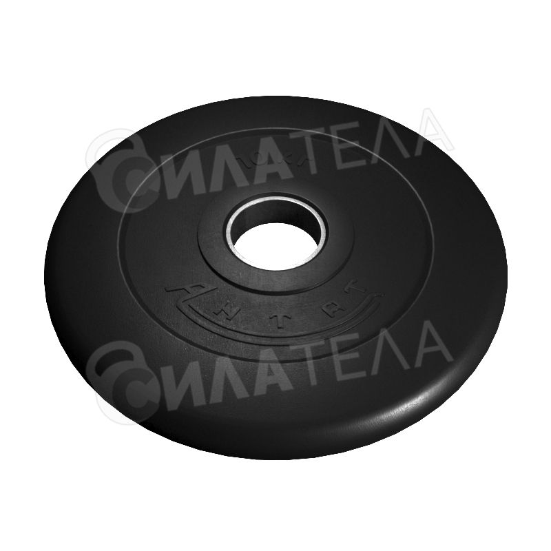 Диск 10 кг Антат Ø 51 мм черный, обрезиненный
