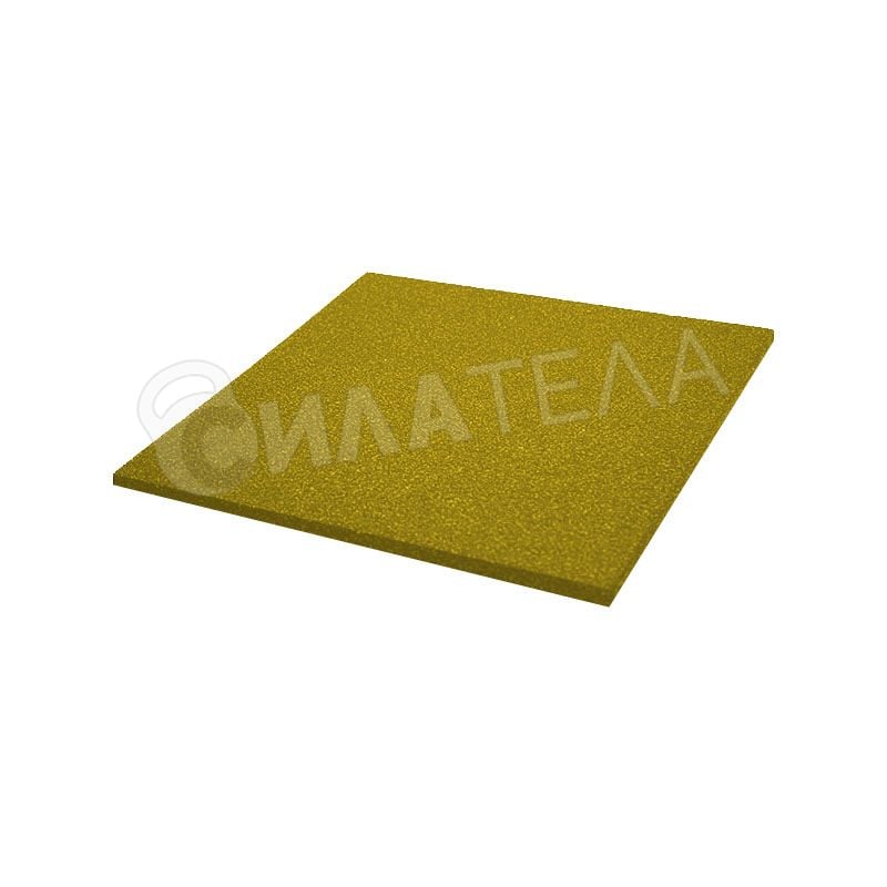 Напольная резиновая плитка Normal 1000 x 1000 x 6 мм желтая