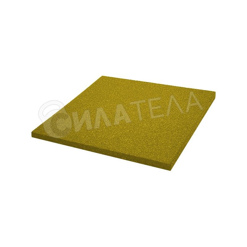 Напольная резиновая плитка Normal 1000 x 1000 x 12 мм желтая 
