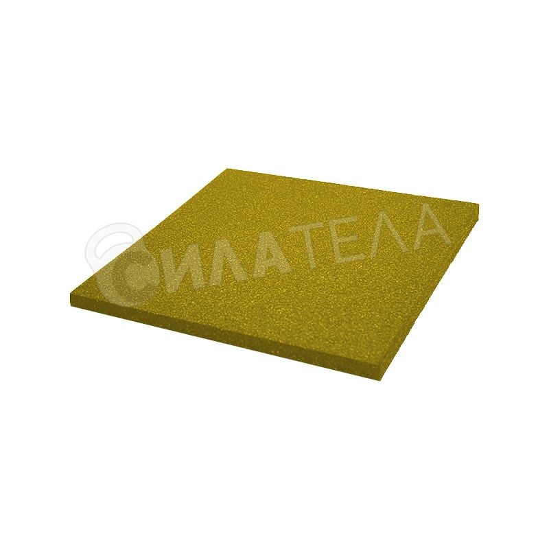 Напольная резиновая плитка Normal 1000 x 1000 x 20 мм желтая 