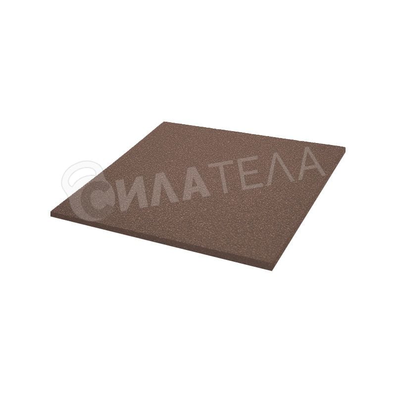 Напольная резиновая плитка Normal 1000 x 1000 x 6 мм коричневая