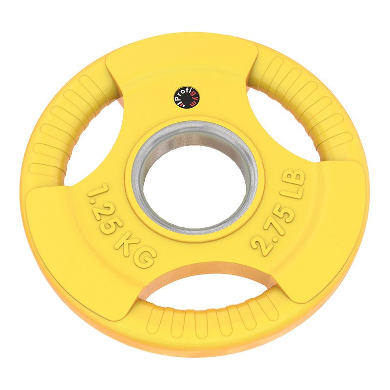 Обрезиненный диск цветной 1,25 кг желтый