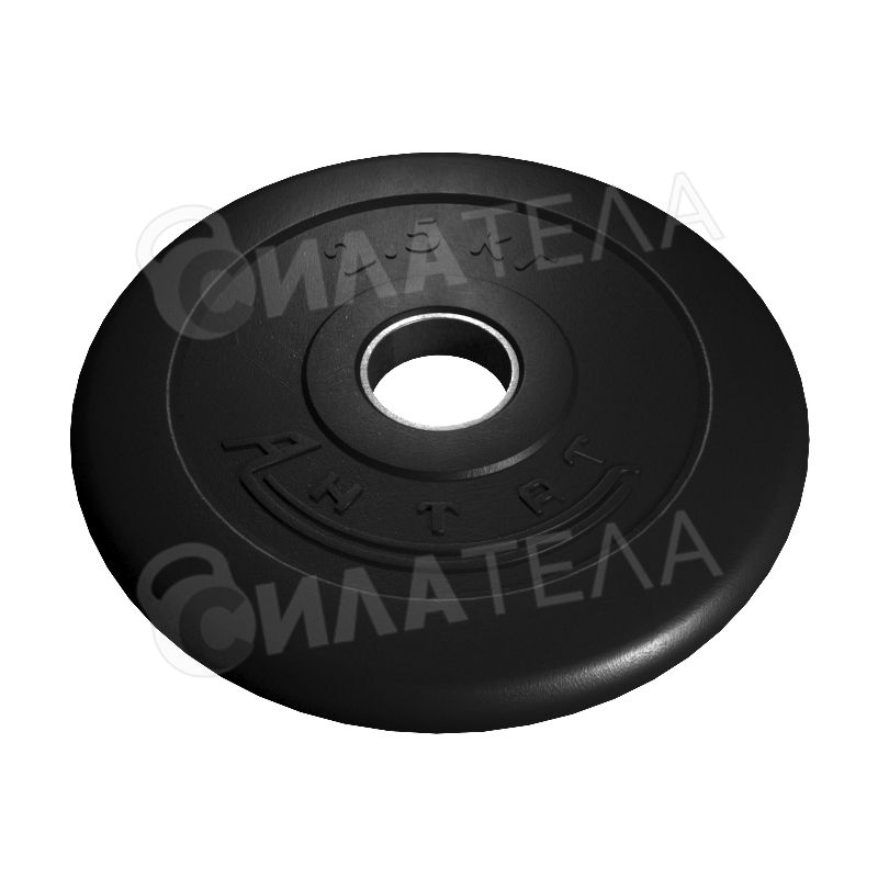 Диск Антат Ø 26 мм черный, обрезиненный  2,5 кг