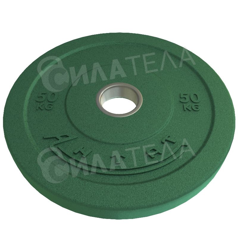 Резиновый бамперный диск для кроссфита 50 кг