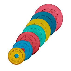 Комплект цветных дисков Антат, вес 1,25 – 25 кг 