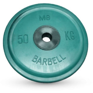 Блин 50 кг для штанги, MB Barbell, цветной