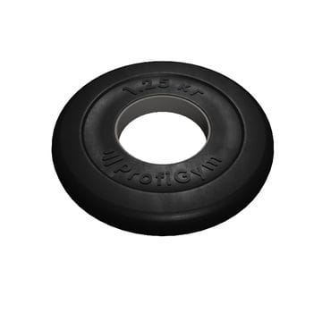 Диск Profigym черный, вес 1,25 кг, Ø 31 мм