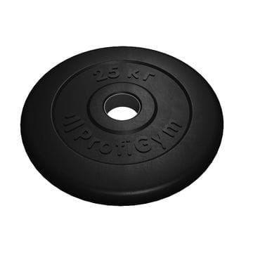 Диск Profigym черный, вес 25 кг, Ø 31 мм